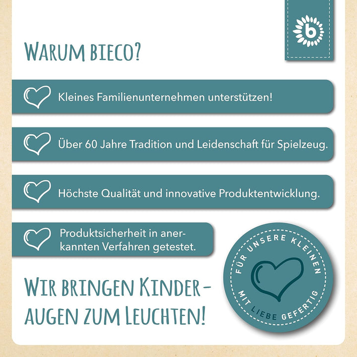 Bieco Spieltrapez | Spielbogen für Babys -Figuren, Rasseln, Kugeln | Spielebogen Holz Baby | Spieltr