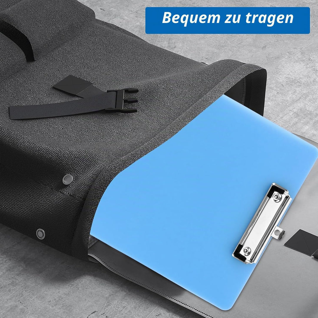LOPYXBR A4 Klemmbrett aus Kunststoff mit Metallklemme und Aufhängeöse, 315x225mm Clipboard für Schul
