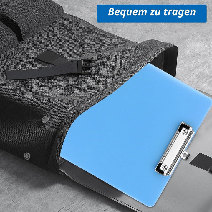 LOPYXBR A4 Klemmbrett aus Kunststoff mit Metallklemme und Aufhängeöse, 315x225mm Clipboard für Schul