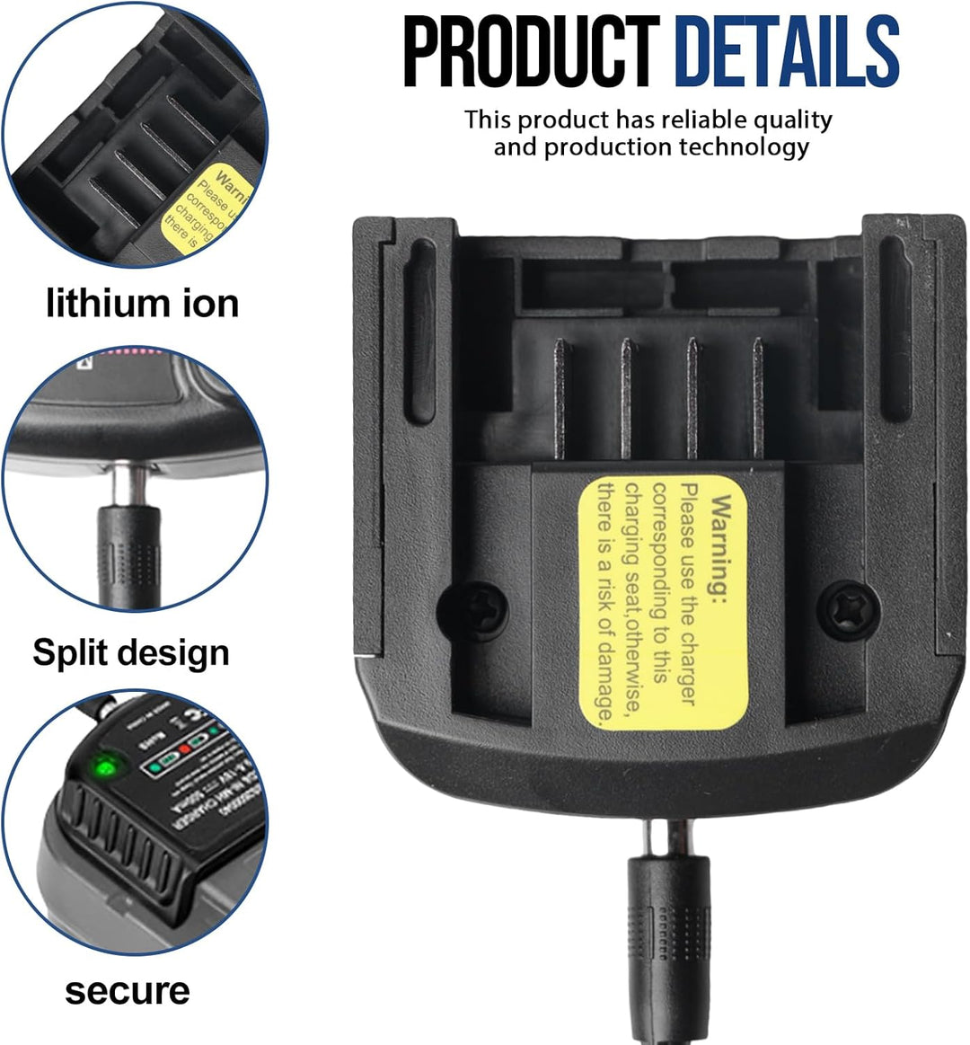 Ladegerät 18V/20V Lithium-Ionen kompatibel mit Black & Decker (BL2018, BL2018-XJ, BL1518, LBXR20-OPE