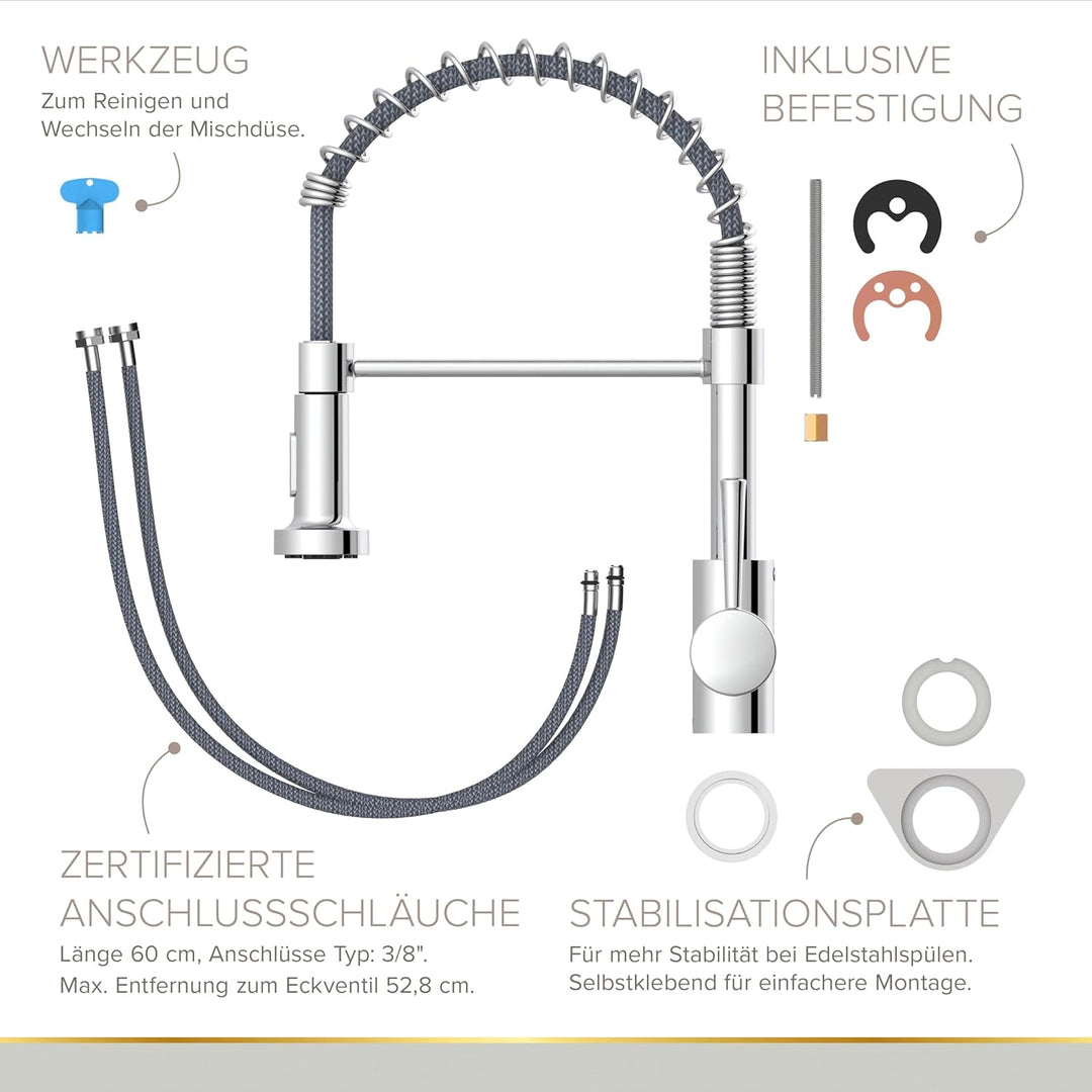 Lenz NOVA Küchenarmatur chrom 46070902, Chrom