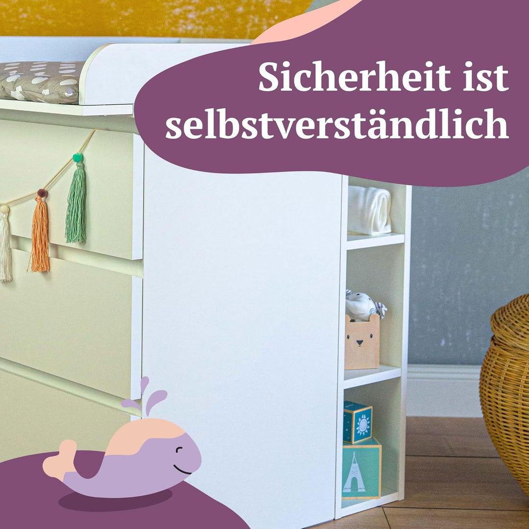Puckdaddy Moritz | Stauraumregal kompatibel mit IKEA Malm Kommoden | 19x30x75cm | Regal aus Holz in