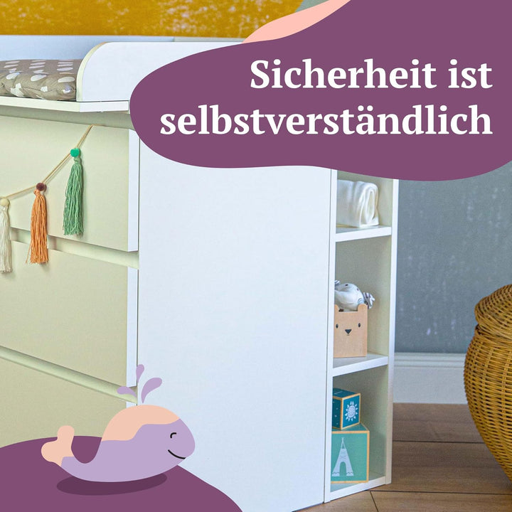 Puckdaddy Moritz | Stauraumregal kompatibel mit IKEA Malm Kommoden | 19x30x75cm | Regal aus Holz in