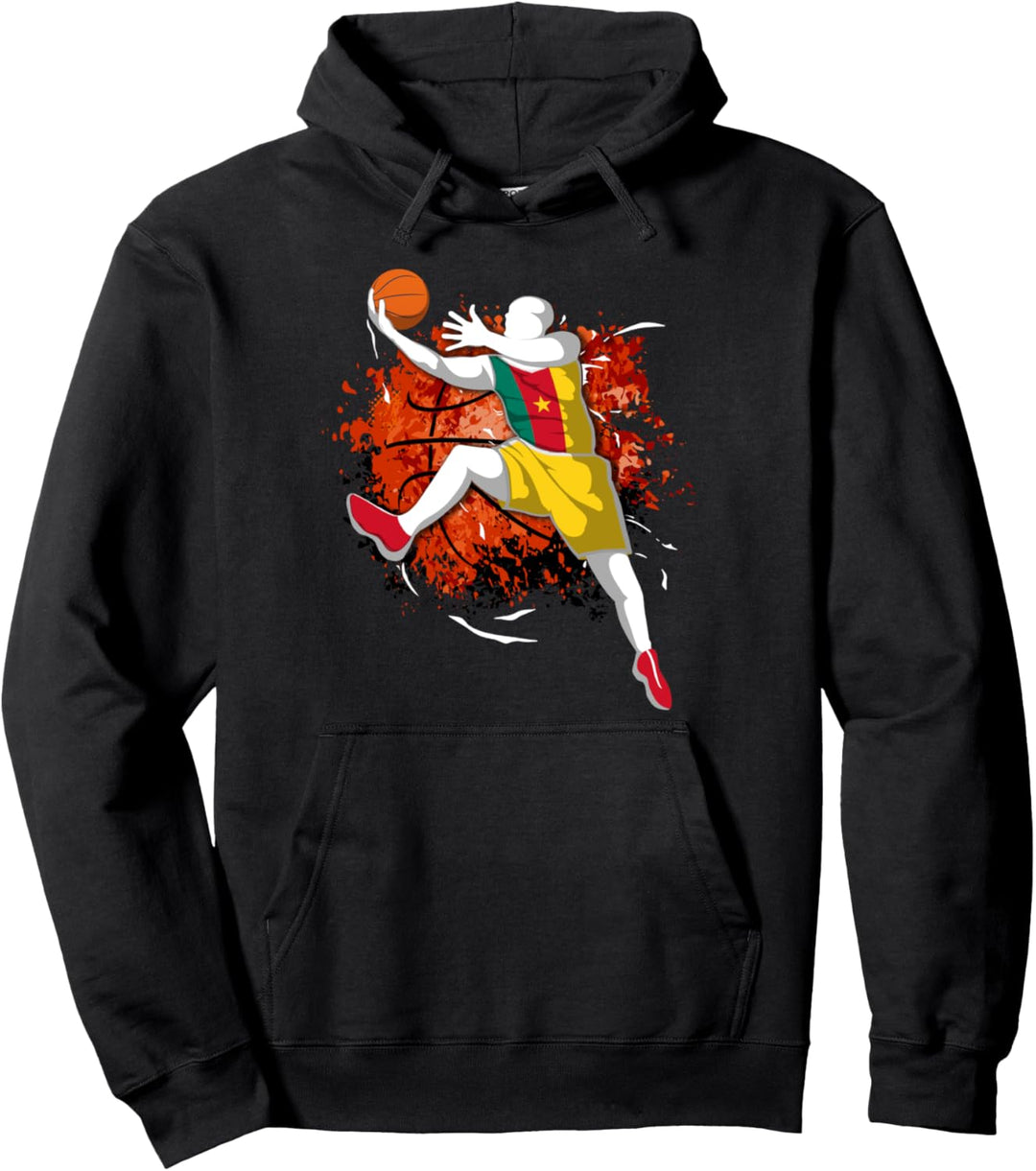 Kameruner Basketball Mannschaft Kamerunische Nationalflagge Pullover Hoodie