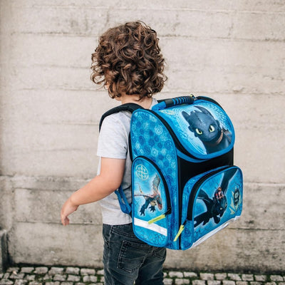 Familando Schulranzen 1. Klasse für Jungen und Mädchen · Dragons Schultasche Drachen · ergonomisch &