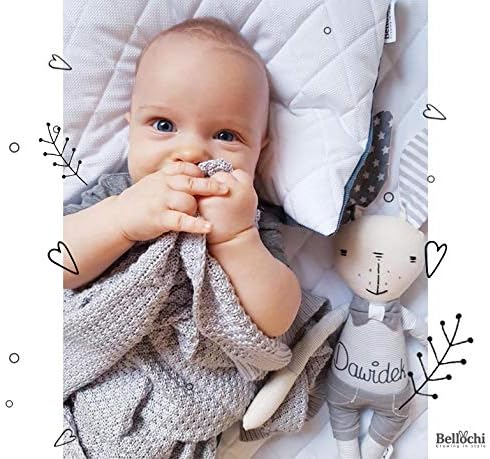 Bellochi Babydecke für Mädchen und Junge -100% Bambus - Kuscheldecke Kinder Erstlingsdecke Strickdec