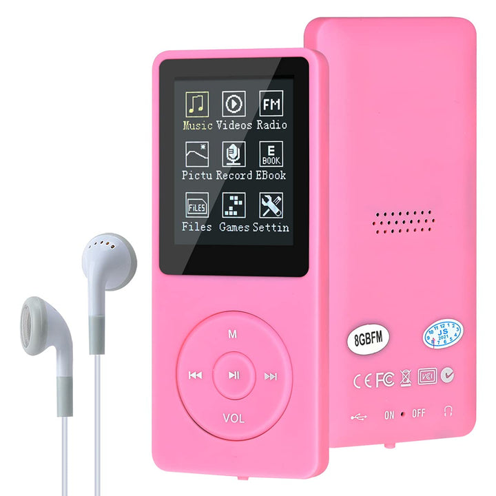 MP3/MP4 Player, Lychee Upgrade, 8 GB Digitaler Musik-Player, Tragbarer HiFi-Sound Mit Video/Sprachau