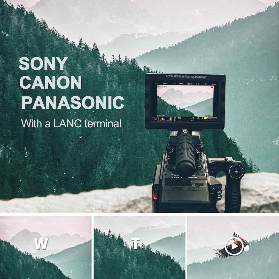 AODELAN Lanc Camcorder-Zoom-Controller, Videokamera, Zoom und Videoaufnahme, Fernbedienung mit 2,5 m