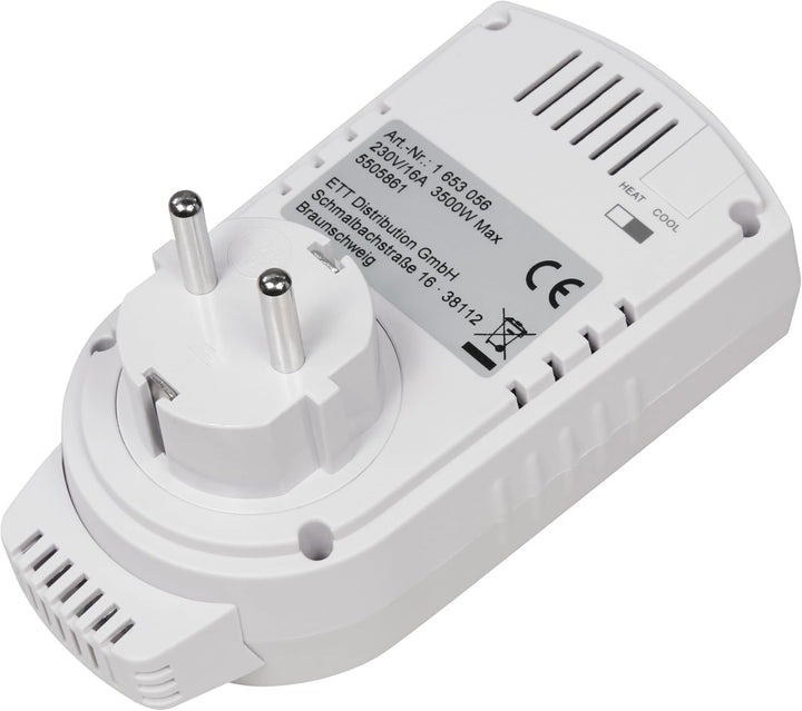 MC POWER - Steckdosen-Thermostat Klimaregelung | TCU-330 | 5-30°C, max. 3.500W, 230V/16A | einfache