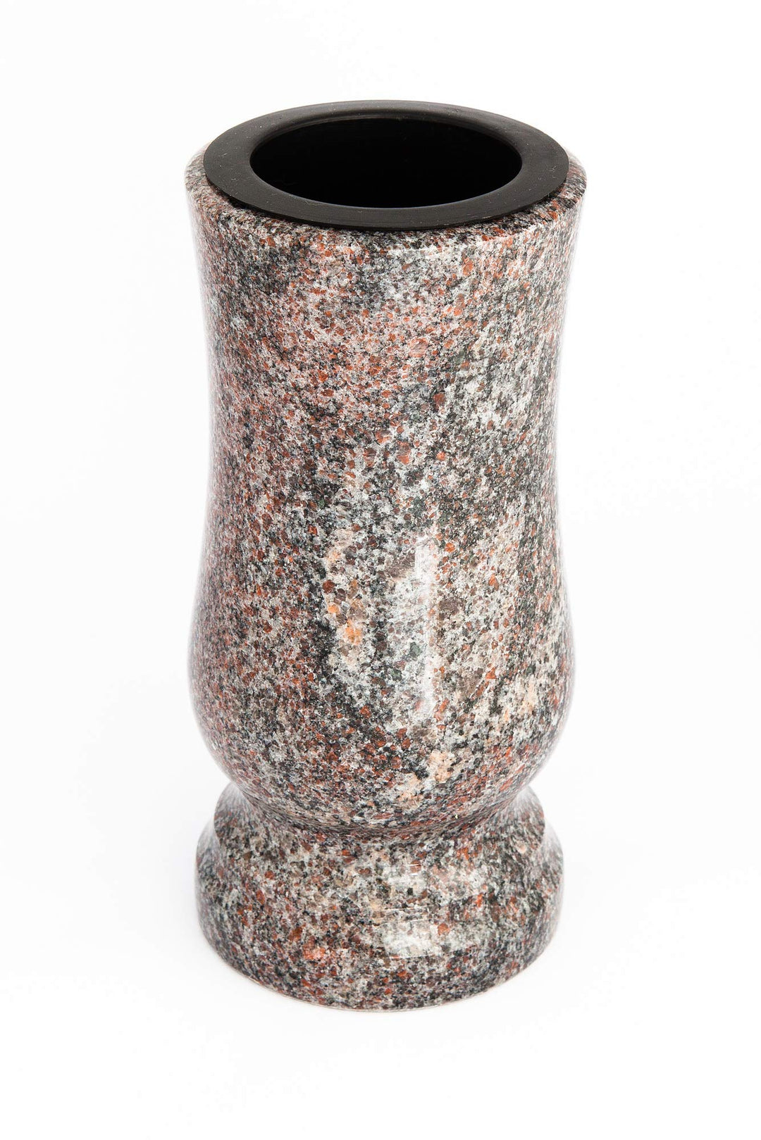 Afterglow Stilvolle Grabvase aus echtem Granit Paradiso Höhe 20 cm/Ø 10 cm Grabschmuck wetterfest fr