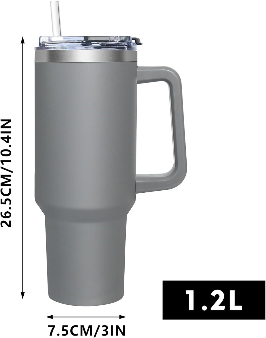 HNCY Thermobecher mit 2-in-1-Deckel 1180ML, Kaffeebecher to go Thermo, Trinkbecher mit Deckel und St