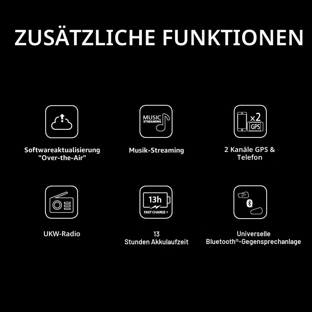 Cardo Packtalk Neo Motorradhelm Kommunikations-Gegensprechanlage, Doppel Packung, Black