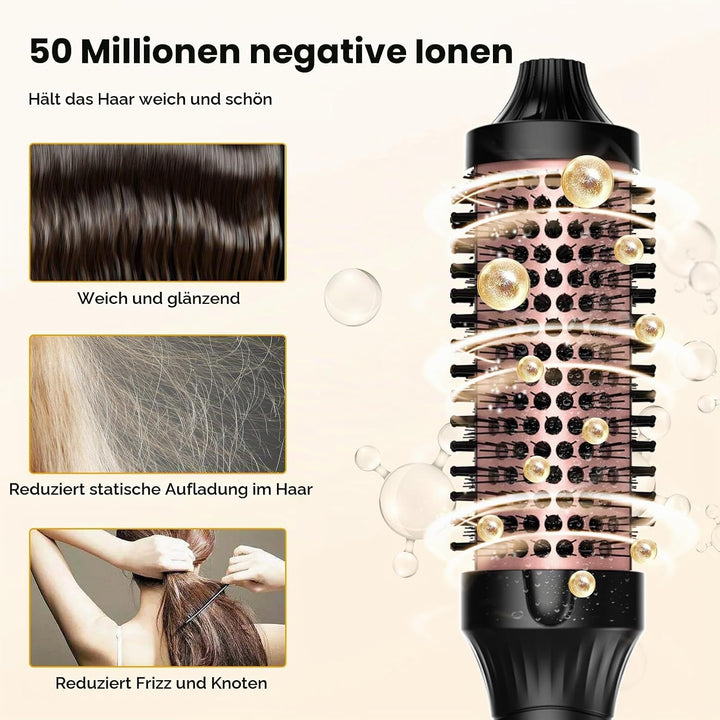 UKLISS Thermobürste Thermal Brush LCD-Display [120-200℃], Doppel-PTC, 38MM | Doppel-PTC Thermo Rundb