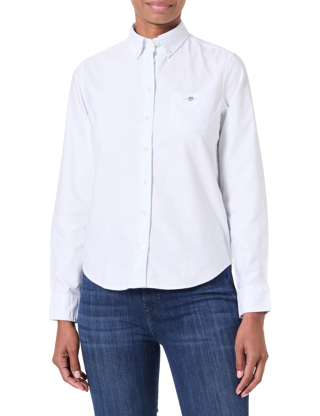 Gant Damen Reg Classic Oxford Striped Shirt Bluse (1er Pack) 36 Light Blue, 36 Light Blue