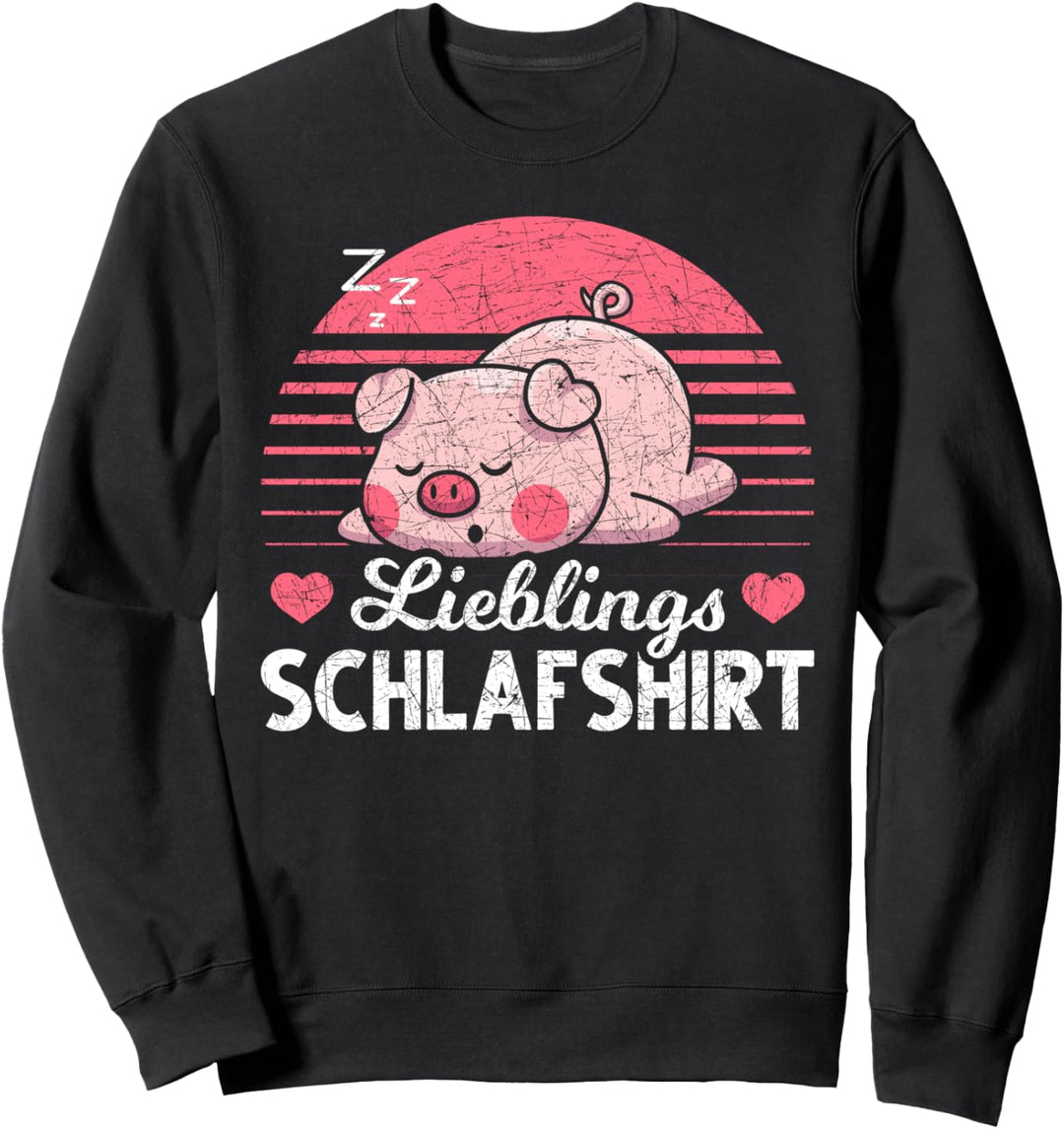 Bauernhof Tier Pajama Schwein Nachthemd Schlafshirt Sweatshirt