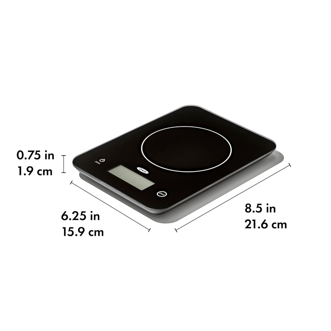 OXO Good Grips Universal-Glas-Lebensmittelwaage bis 5 kg, Glas