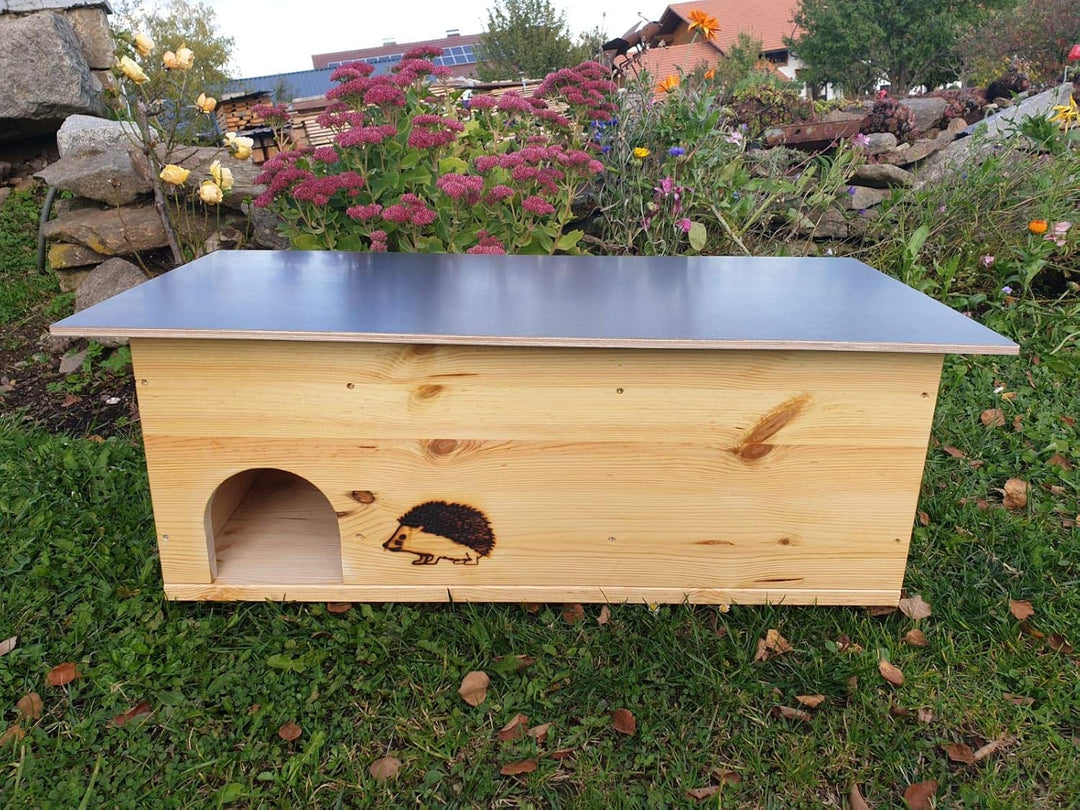 N / A Bausatz für Igelhaus Igelhotel Igelhütte Futterhaus für Igel Igelfutterhaus unbehandelt