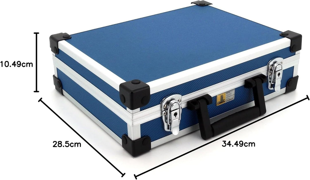 allit 424120 Utensilien-Koffer AluPlus Basic, Gr”áe: L, blau, Nutz: 33x24,5x9 cm/aussen: 34,5x28,5x1