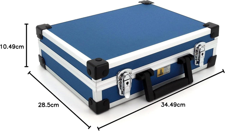 allit 424120 Utensilien-Koffer AluPlus Basic, Gr”áe: L, blau, Nutz: 33x24,5x9 cm/aussen: 34,5x28,5x1