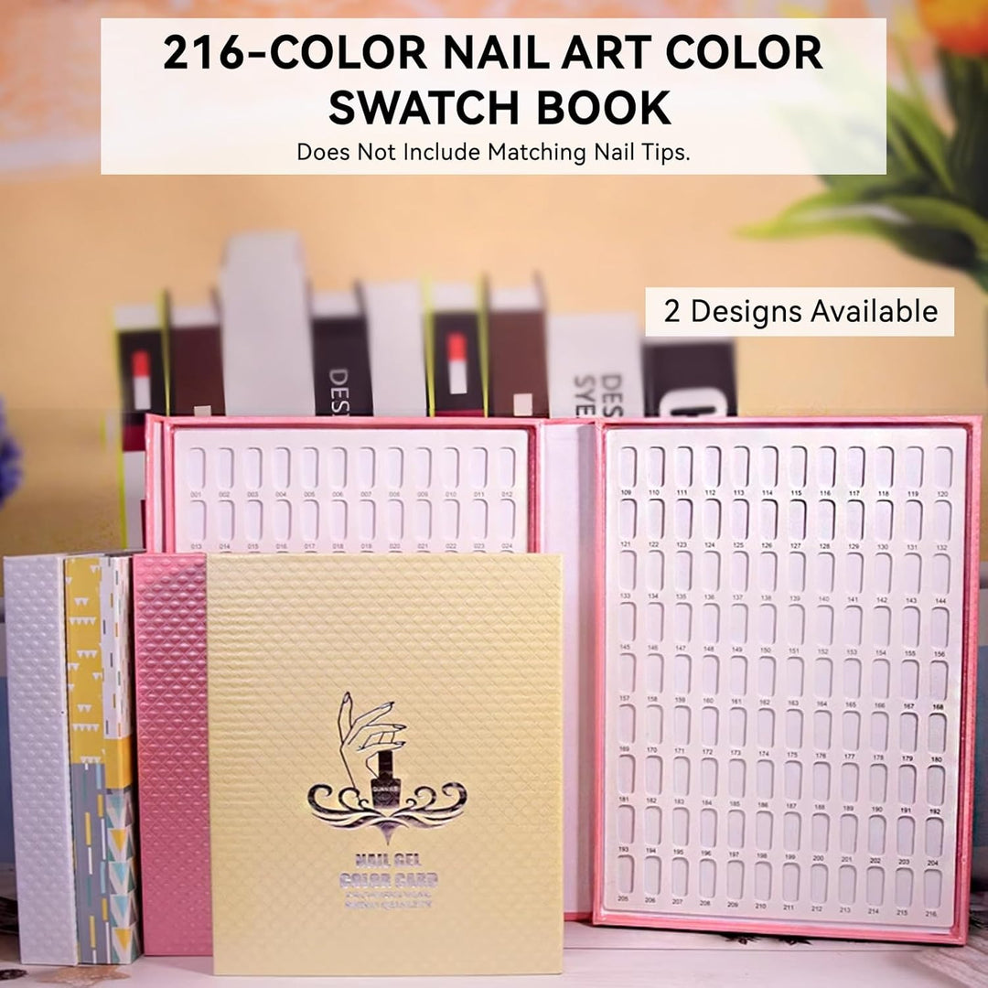Nagellack Farbdisplay, Professionelle Nagelfarben Anzeigetafel mit 216 Farbfächern, Wiederverwendbar