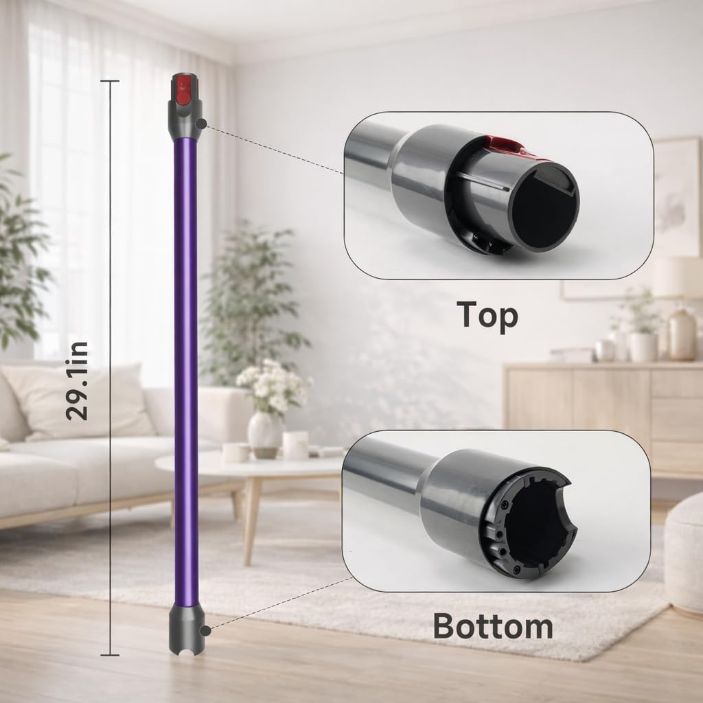 Verlängerungsrohr für Dyson V12 Detect Slim / V10 Digital Slim Stabstaubsauger, 74cm/29in Aluminium