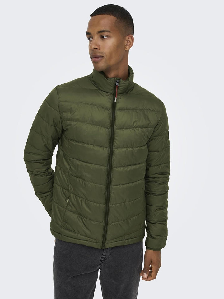 ONLY & SONS Herren Jacke ONSCARVEN Regular Fit XS S M L XL XXL Schwarz Grün S Olive, S Olive