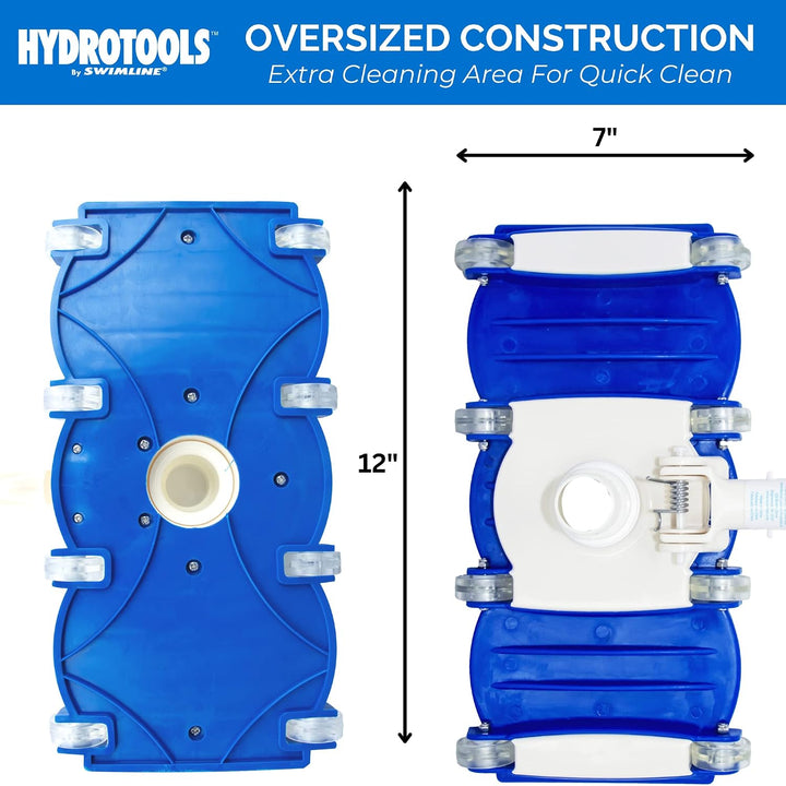SWIMLINE HYDROTOOLS Manueller Vakuumkopfaufsatz für Innen- und oberirdische Pools | gewichteter flex