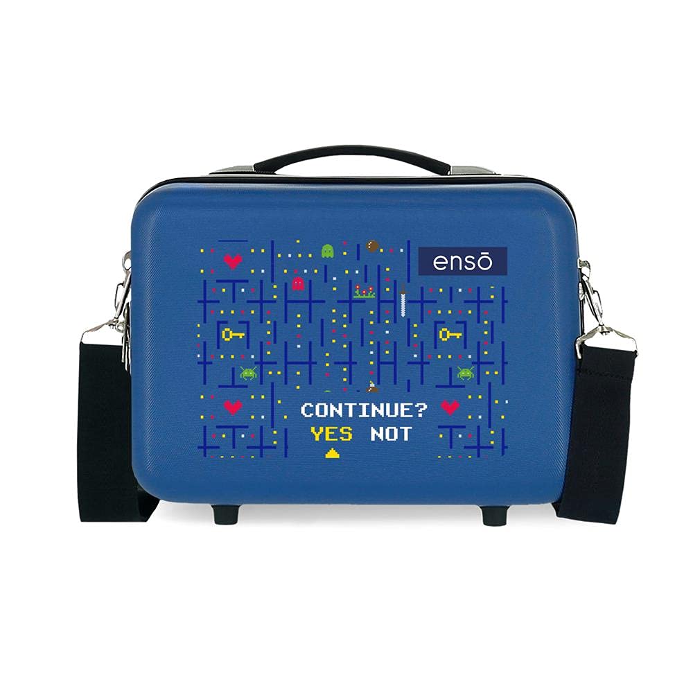 Enso Gamer Kulturbeutel, anpassbar, Blau, 29 x 21 x 15 cm, starr, ABS 9,14 l Makeup Tasche Blau, Mak