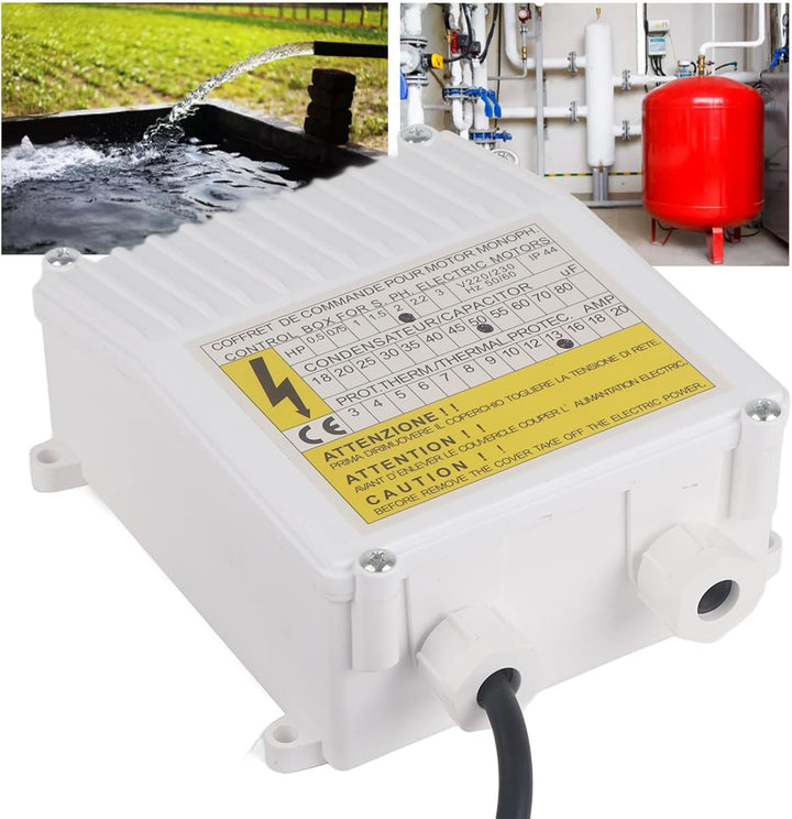 Pumpensteuerkasten Saugpumpensteuerung Haushalt Tiefbrunnenpumpe Tauchpumpe Externer Steuerkasten(1.