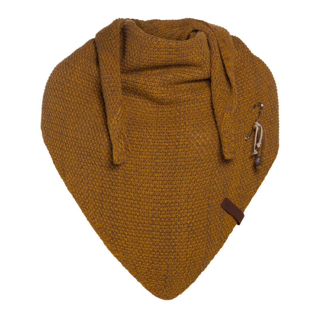 KNIT FACTORY - Dreiecksschal Coco - Damen Strickschal mit Wolle - Umschlagtuch für den Herbst und Wi