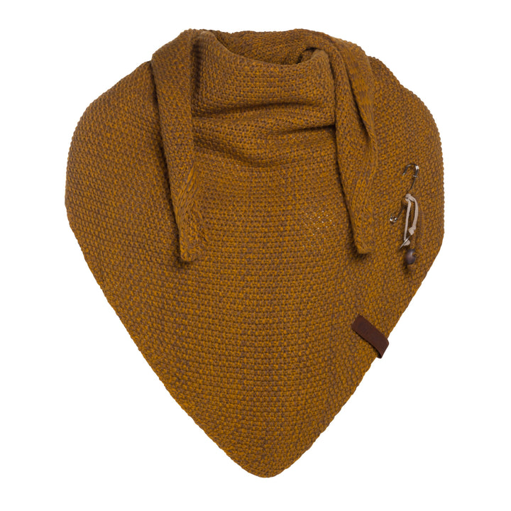 KNIT FACTORY - Dreiecksschal Coco - Damen Strickschal mit Wolle - Umschlagtuch für den Herbst und Wi