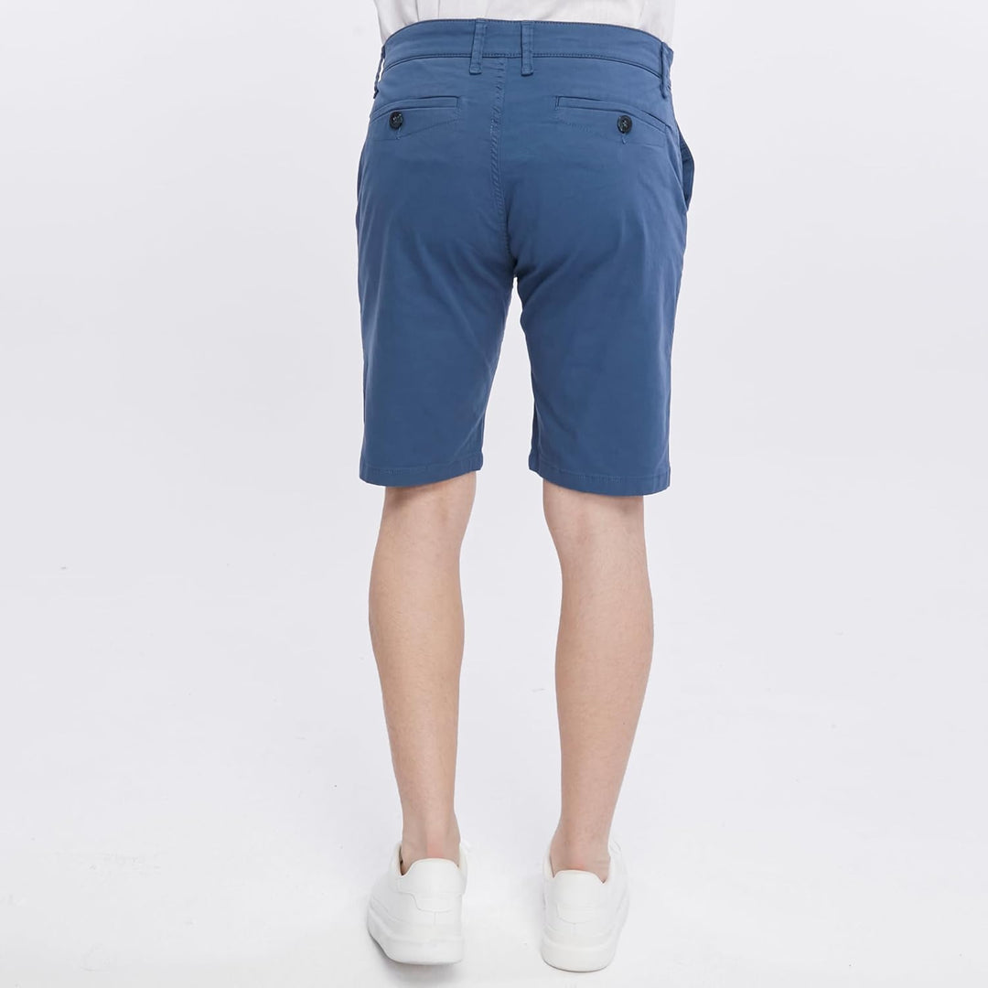 Xact Herren Premium massgeschneiderte Stretch Chino Shorts 38W Horizon Blue, 38W Horizon Blue