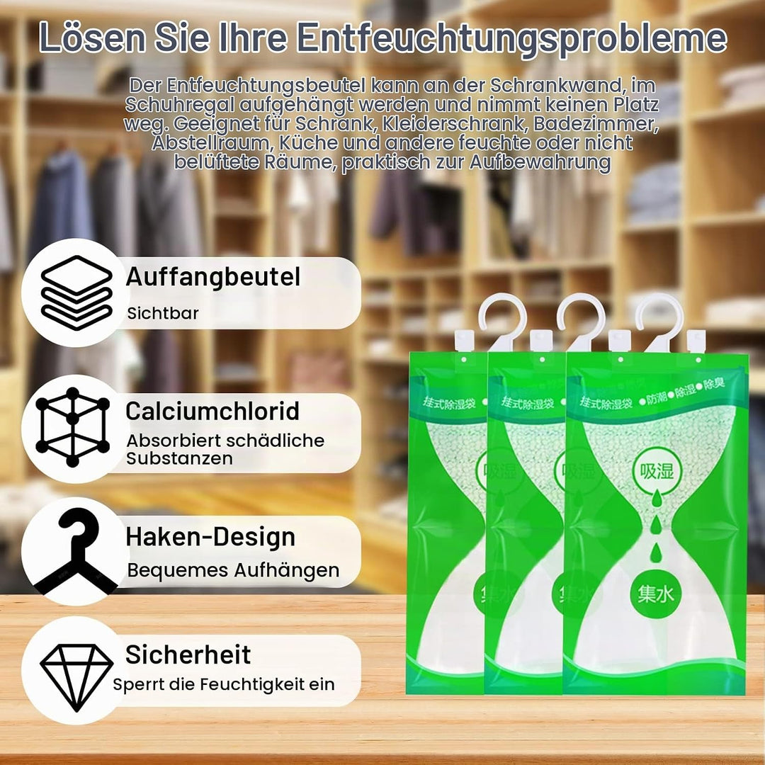 Entfeuchter Schrank 10 Packungen 100g Hänge-Luftentfeuchter Kleiderschrank Feuchtigkeitsabsorber Luf