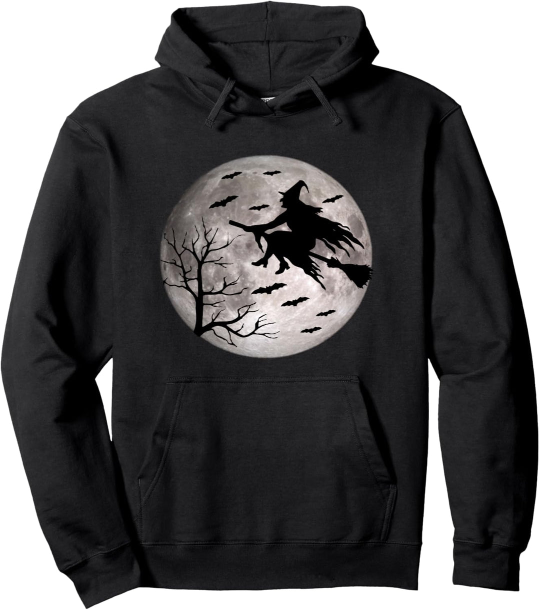 Halloween - Mond - Hexe - Fledermaus Pullover Hoodie