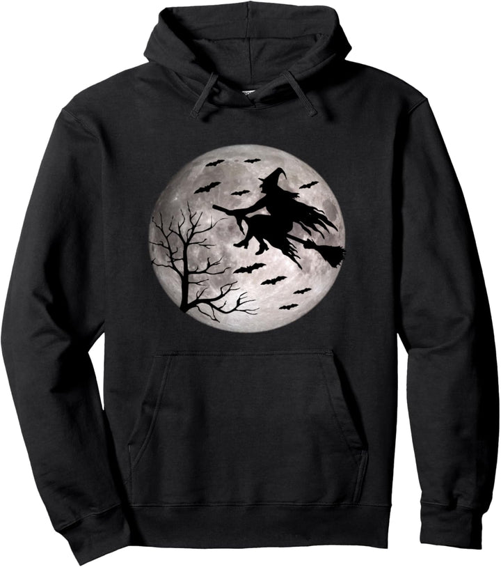 Halloween - Mond - Hexe - Fledermaus Pullover Hoodie
