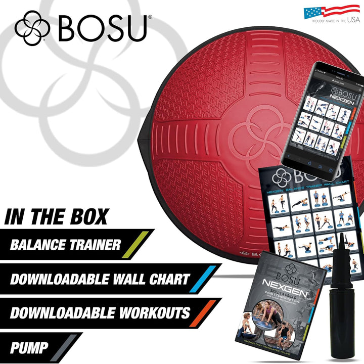 BOSU NexGen Balance-Trainer für Zuhause, ideal für präzise Körperhaltung und Cueing für Cardio-, Bew