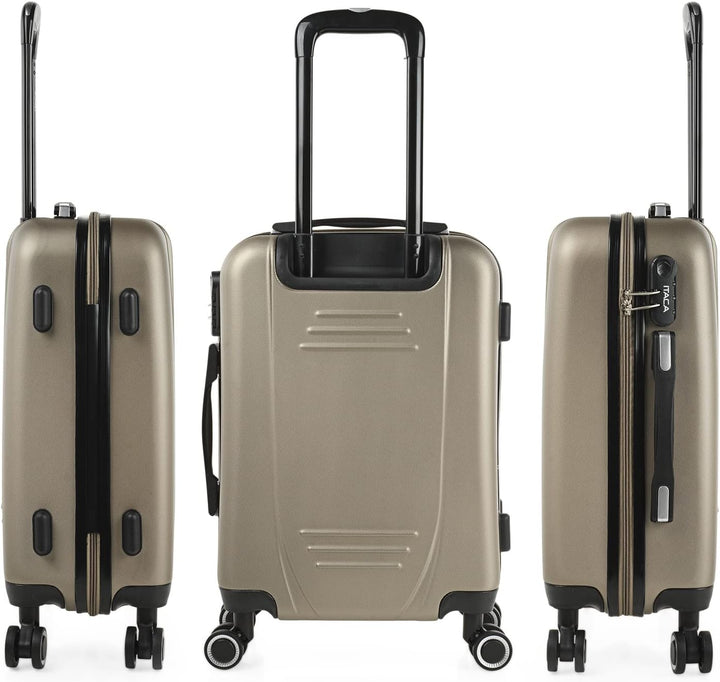 ITACA - Trolley Handgepäck Cabin Trolley Koffer Reisekoffer Hartschalenkoffer mit Zahlenschloss - Ka