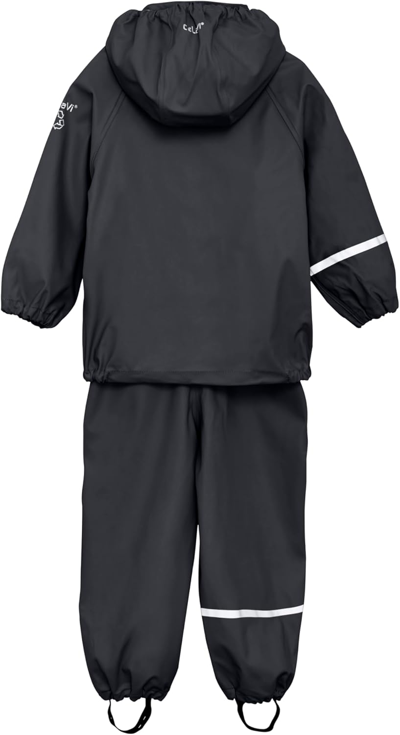 Celavi Unisex Kinder Basic Rainwear Set -Pu Rainwear set (1er Pack) 70 Dark Navy, 70 Dark Navy