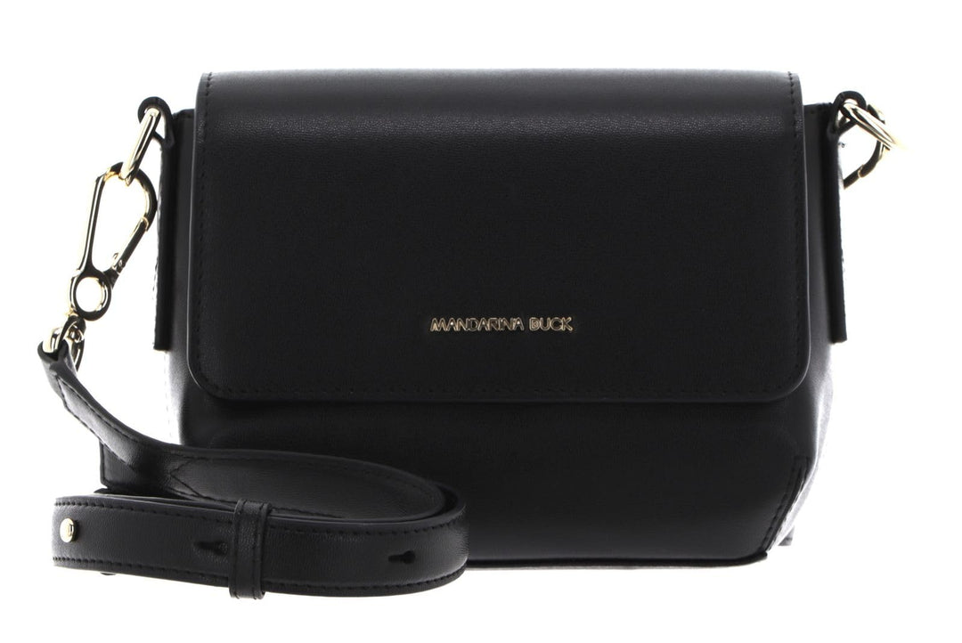 Mandarina Duck Damen Luna Schultertasche, 20x14,5x10 (L x H x W) Schwarz, Schwarz