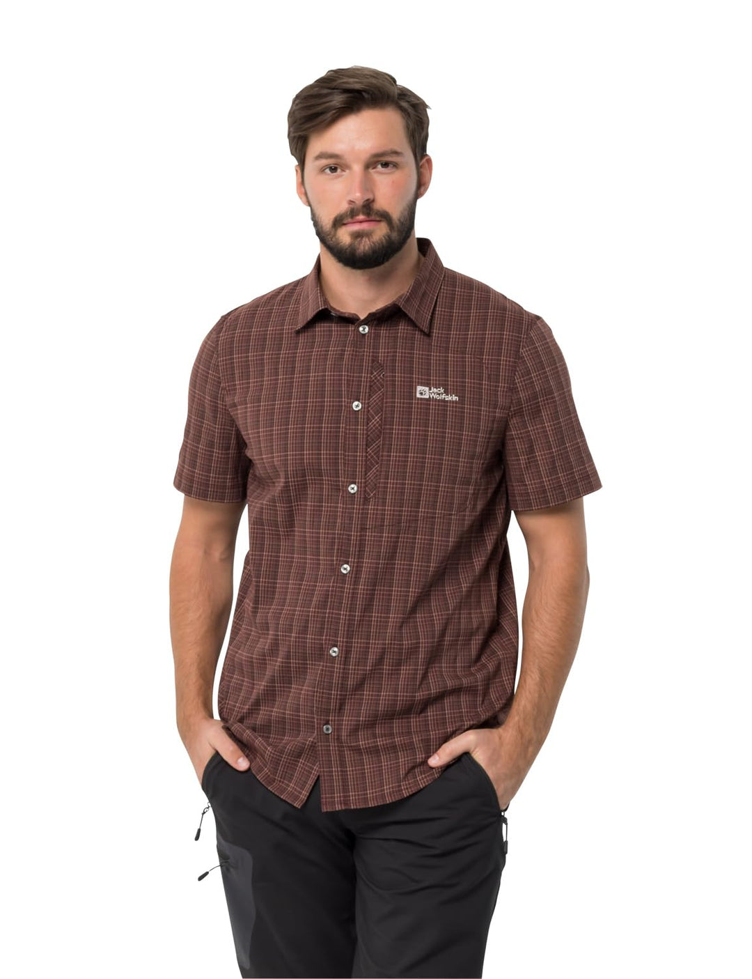 Jack Wolfskin Herren Rays Stretch Vent Shirt Men Hemd M Atacama Red, M Atacama Red