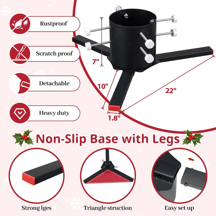 DAKEPOLE Weihnachtsbaumständer, Stabile Abnehmbare Weihnachtsbaumständer Baumhalter für Lebenige Wei