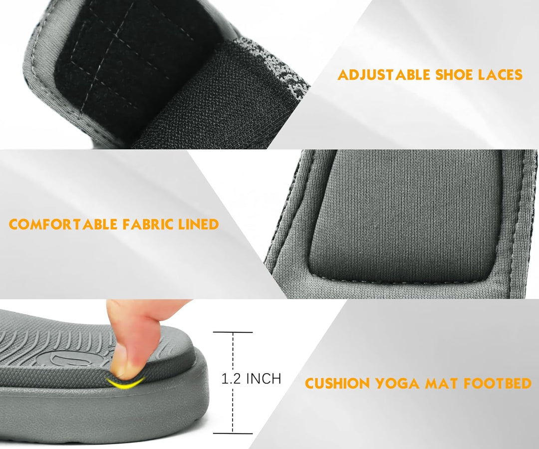 ONCAI Dusch Badelatschen Herren mit Klettverschluss Offener Zeh Sports Badesandalen Sommer Freizeit