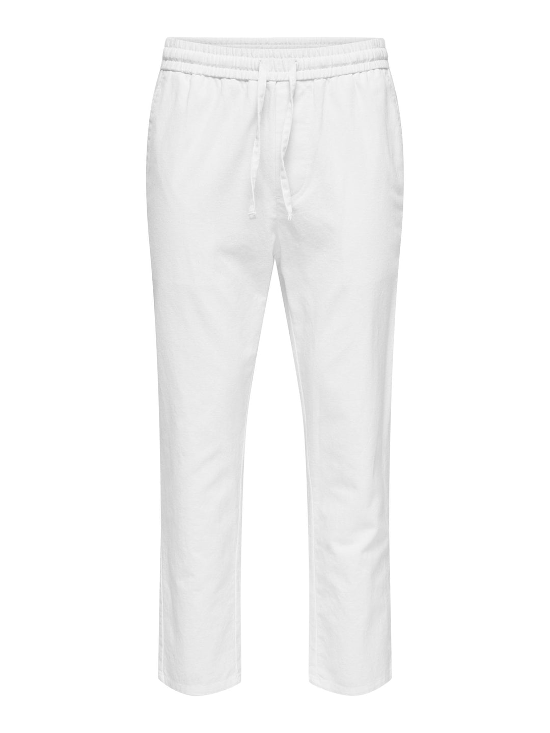 ONLY &amp; SONS Herren Sweatpant ONSLINUS Crop LIN - Tapered Fit - XS S M L XL XXL, Bright White