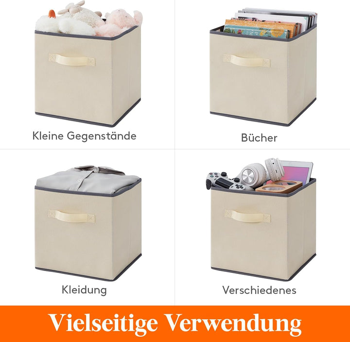 Lifewit 12 Stück Aufbewahrungswürfel, Aufbewahrungsbox aus Stoff, Ordnungsboxen aus Vliesstoff mit G