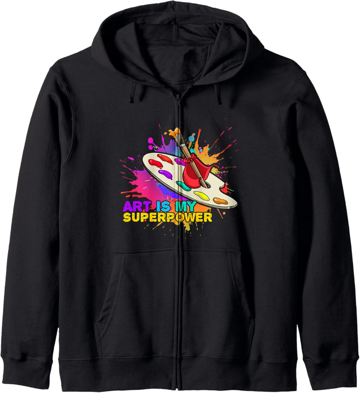 Künstler Maler Artist Kunst Ist Meine Superkraft Farbklecks Kapuzenjacke