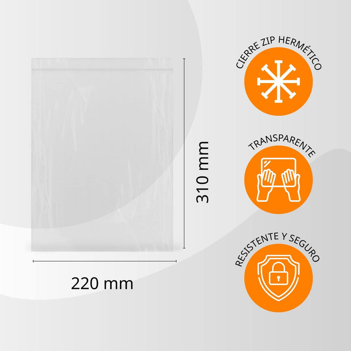 Luftdichte Beutel aus Kunststoff, transparent, ideal zum Einfrieren von Lebensmitteln, zur Aufbewahr