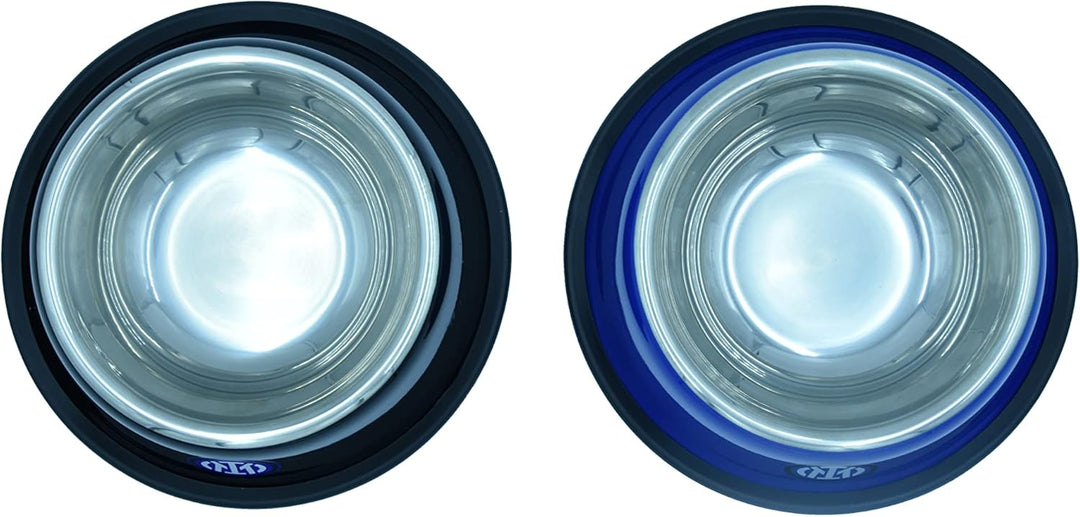 Only4fan S.r.l. PETBOWLSET18INTER, Unisex-Erwachsene Hunde- und Katzen-Set, Schwarz, Grösse M
