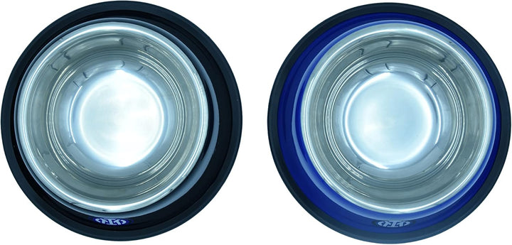 Only4fan S.r.l. PETBOWLSET18INTER, Unisex-Erwachsene Hunde- und Katzen-Set, Schwarz, Grösse M