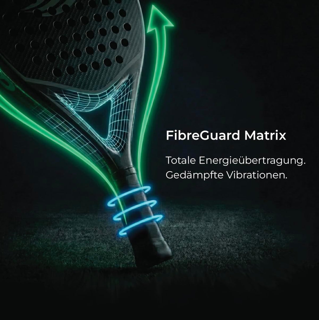 Padel Schläger – Tropfenförmiger Vollcarbon-Rahmen und -Oberfläche | Eva-Schaumkern, leichte und rob