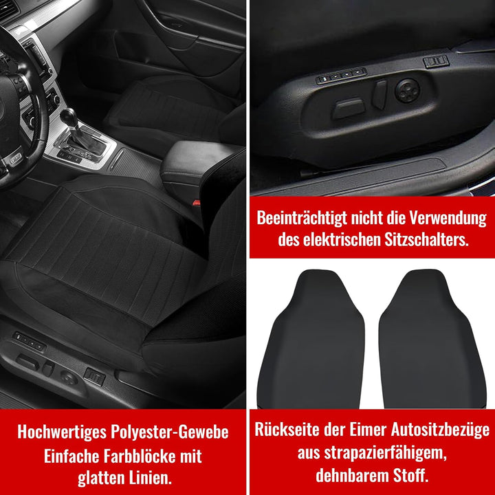 AUTOYOUTH Autositzbezüge Vordersitze Autositzschoner für Hund Kinder Sport Arbeit Werkstatt usw. Buc